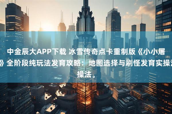 中金辰大APP下载 冰雪传奇点卡重制版《小小屠龙》全阶段纯玩法发育攻略：地图选择与刷怪发育实操法。