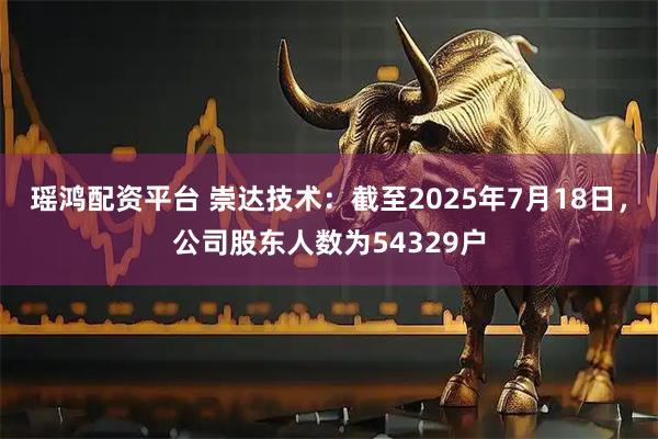 瑶鸿配资平台 崇达技术：截至2025年7月18日，公司股东人数为54329户